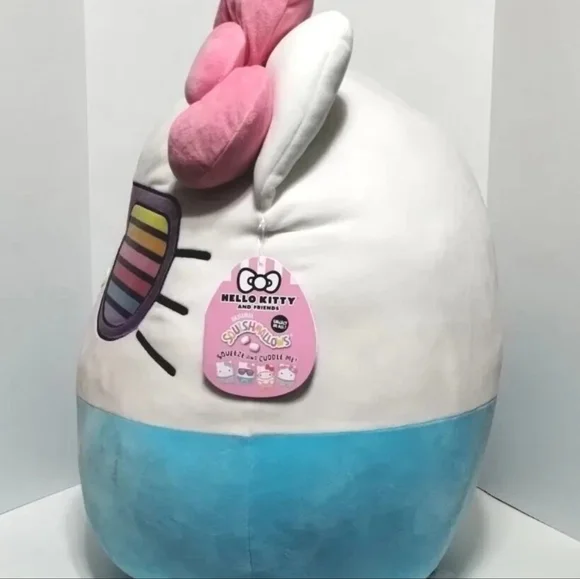 Kelly Toys Rainbow Sunglasses Hello Kitty Squishmallow 20 Plush Toy Sanrio NWT